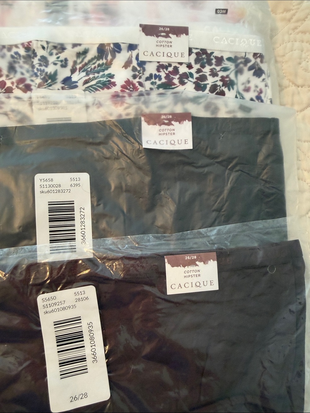 Cacique Assorted Floral, Navy, Black & White  Panties - Multi - Picture 5 of 5
